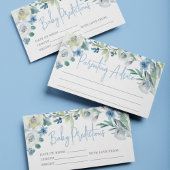Baby shower voorspellingsadvies: Blauw Floral Informatiekaartje
