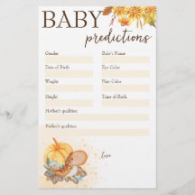 Baby shower voorspellingsspel kleine pompoen