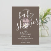 Baby Shower Vos Boho Uitnodiging (Staand voorkant)