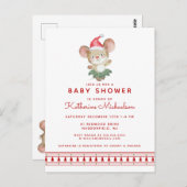 BABY SHOWER | Vrije uitnodiging voor kerstmis (Voorkant / Achterkant)