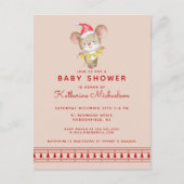 BABY SHOWER | Vrije uitnodiging voor kerstmis (Voorkant)