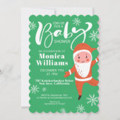 Baby Shower | Vroege kerstkerstkerstman Kaart (Voorkant)