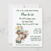 Baby shower Vuurmannen en Vrachtwagens Kaart (Achterkant)