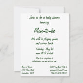 Baby shower Vuurthema Uitnodiging (Achterkant)