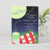 Baby shower vuurvliegt Schilderachtig Uitzicht Kaart (Staand voorkant)