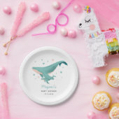 Baby shower walvisjongen papieren bordje (Feest)
