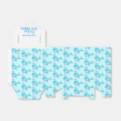 Baby shower walvissen aqua wit cadeau gunst dozen bedankdoosjes (Uitgevouwen)