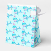 Baby shower walvissen aqua wit cadeau gunst dozen bedankdoosjes (Achterkant)