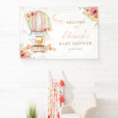 Baby shower warm luchtballon spandoek (Insitu)