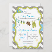 Baby shower waslijn uitnodiging (Voorkant)