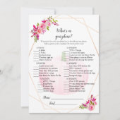 Baby shower Wat is er op je telefoonspelpompoen? Kaart (Voorkant)