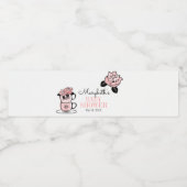 Baby shower Water flesje Etiket voor teacup en blo (Enkel label)