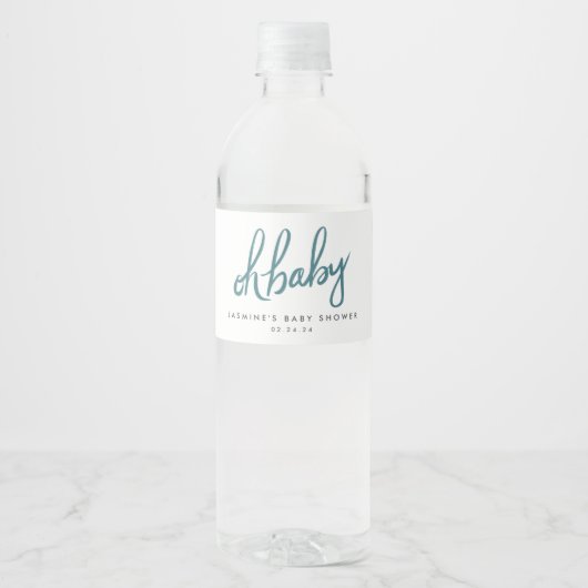 Baby shower waterfles etiket (Voorkant)