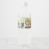 Baby shower waterflesetiket, Alice Wonderland Waterfles Etiket (Achterkant)