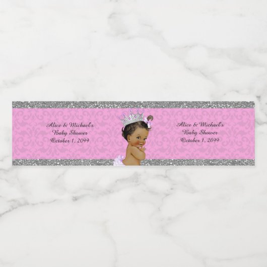 Baby shower Waterflesetiketten, Royal Baby shower Waterfles Etiket (Enkel label)