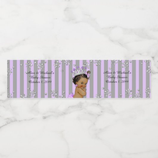 Baby shower Waterflesetiketten, Royal Baby shower Waterfles Etiket (Enkel label)