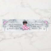 Baby shower waterflesetiketten, Winter Wonderland Waterfles Etiket (Enkel label)