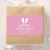 Baby shower waterflesjes sticker met voetafdruk (Insitu)