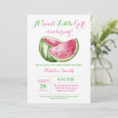 Baby shower watermeloen kaart (Staand voorkant)