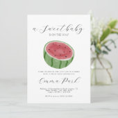 Baby shower watermeloen kaart (Staand voorkant)