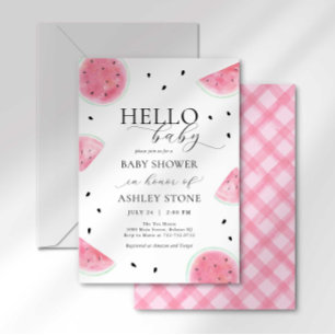 Baby shower watermeloen kaart