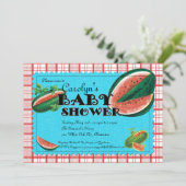 Baby shower watermeloen kaart (Staand voorkant)
