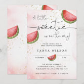 Baby shower watermeloen | Kleine zoetie Kaart (Voorkant / Achterkant)