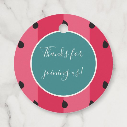 Baby shower Watermelon Picnic Bedankjes Labels (Achterkant)