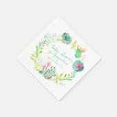 Baby shower Waterverf Art Cactus Succulent Desert Servetten (Hoek)