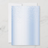 Baby shower Waterverf Blauw Wit Ballons Party Kaart (Achterkant)