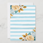 Baby shower waterverf Blueberry Tea Party Kaart (Achterkant)