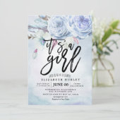 Baby shower Waterverf Bohemibloemen en veren Kaart (Staand voorkant)