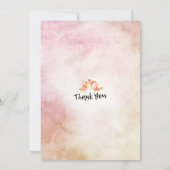 Baby shower Waterverf Bohemibloemen en veren Kaart (Achterkant)