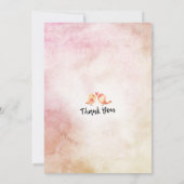 Baby shower Waterverf Bohemibloemen en veren Kaart (Achterkant)