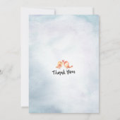 Baby shower Waterverf Bohemibloemen en veren Kaart (Achterkant)