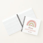 Baby shower Waterverf Boho Rainbow Notitieboek (Binnen)