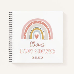 Baby shower Waterverf Boho Rainbow Notitieboek
