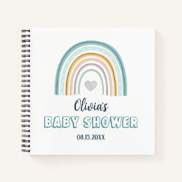Baby shower Waterverf Boho Rainbow Notitieboek
