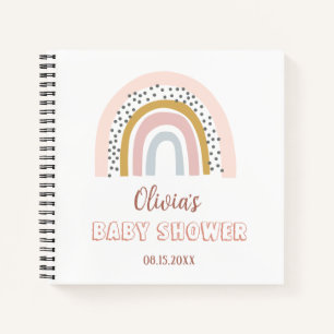 Baby shower Waterverf Boho Regenboog en Sunshine Notitieboek