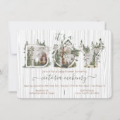 Baby shower Waterverf bosbos Beer Kaart (Voorkant)