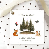 Baby shower Waterverf bossen bosdieren Bedankjes Labels