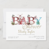 Baby shower Waterverf bossen Kaart (Voorkant)