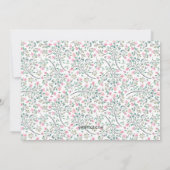 Baby shower Waterverf Bougainvillea Kaart (Achterkant)