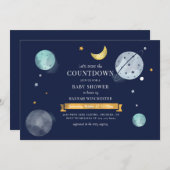 Baby shower Waterverf buitenruimte Kaart (Voorkant / Achterkant)