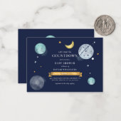 Baby shower Waterverf buitenruimte Notitiekaartje (Voorkant / Achterkant in situ)