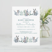 BABY SHOWER | Waterverf Bunny Kaart (Staand voorkant)