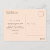  Baby shower Waterverf Carriage Hartelijk dank Briefkaart (Achterkant)