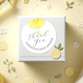 Baby shower Waterverf Citroenen Sticker