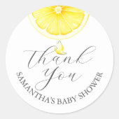 Baby shower Waterverf Citroenen Sticker (Voorkant)