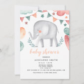 Baby shower Waterverf Dier Save The Date (Voorkant)